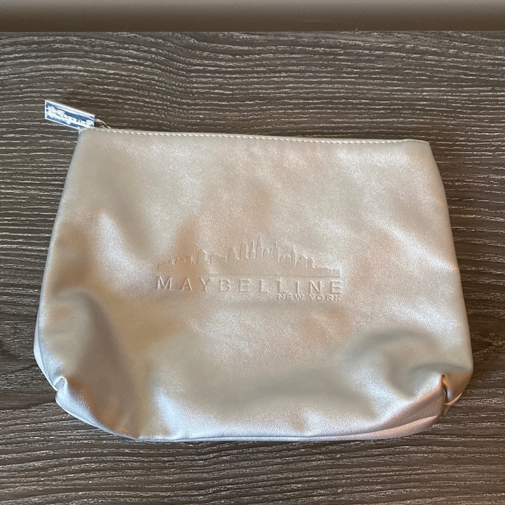 Maybelline New York Silver Cosmetic Case.
